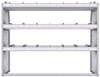 21-6848-3 Profiled back shelf unit 60"Wide x 18.5"Deep x 48"High with 3 shelves