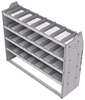 21-6848-4 Profiled back shelf unit 60"Wide x 18.5"Deep x 48"High with 4 shelves