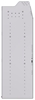 21-6858-3 Profiled back shelf unit 60"Wide x 18.5"Deep x 58"High with 3 shelves