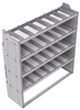 21-6863-4 Profiled back shelf unit 60"Wide x 18.5"Deep x 63"High with 4 shelves