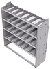 21-6863-4 Profiled back shelf unit 60"Wide x 18.5"Deep x 63"High with 4 shelves