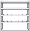 21-6863-4 Profiled back shelf unit 60"Wide x 18.5"Deep x 63"High with 4 shelves