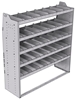 21-6863-5 Profiled back shelf unit 60"Wide x 18.5"Deep x 63"High with 5 shelves