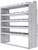 21-6863-5 Profiled back shelf unit 60"Wide x 18.5"Deep x 63"High with 5 shelves