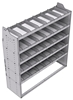 21-6863-5 Profiled back shelf unit 60"Wide x 18.5"Deep x 63"High with 5 shelves