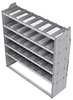 21-6863-5 Profiled back shelf unit 60"Wide x 18.5"Deep x 63"High with 5 shelves