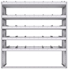 21-6863-5 Profiled back shelf unit 60"Wide x 18.5"Deep x 63"High with 5 shelves