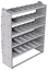 21-6872-5 Profiled back shelf unit 60"Wide x 18.5"Deep x 72"High with 5 shelves