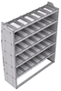 21-6872-5 Profiled back shelf unit 60"Wide x 18.5"Deep x 72"High with 5 shelves