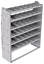 21-6872-6 Profiled back shelf unit 60"Wide x 18.5"Deep x 72"High with 6 shelves