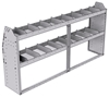 21-7336-2 Profiled back shelf unit 72"Wide x 13.5"Deep x 36"High with 2 shelves