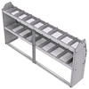 21-7336-2 Profiled back shelf unit 72"Wide x 13.5"Deep x 36"High with 2 shelves