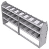 21-7336-3 Profiled back shelf unit 72"Wide x 13.5"Deep x 36"High with 3 shelves