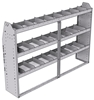 21-7348-3 Profiled back shelf unit 72"Wide x 13.5"Deep x 48"High with 3 shelves