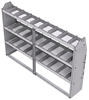 21-7348-3 Profiled back shelf unit 72"Wide x 13.5"Deep x 48"High with 3 shelves