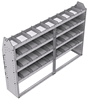 21-7348-4 Profiled back shelf unit 72"Wide x 13.5"Deep x 48"High with 4 shelves