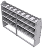 21-7348-4 Profiled back shelf unit 72"Wide x 13.5"Deep x 48"High with 4 shelves