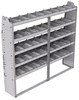 21-7363-5 Profiled back shelf unit 72"Wide x 13.5"Deep x 63"High with 5 shelves