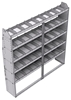 21-7372-5 Profiled back shelf unit 72"Wide x 13.5"Deep x 72"High with 5 shelves
