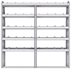 21-7372-5 Profiled back shelf unit 72"Wide x 13.5"Deep x 72"High with 5 shelves