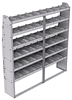 21-7372-6 Profiled back shelf unit 72"Wide x 13.5"Deep x 72"High with 6 shelves
