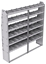21-7372-6 Profiled back shelf unit 72"Wide x 13.5"Deep x 72"High with 6 shelves