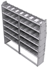 21-7372-6 Profiled back shelf unit 72"Wide x 13.5"Deep x 72"High with 6 shelves