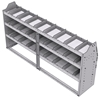21-7536-3 Profiled back shelf unit 72"Wide x 15.5"Deep x 36"High with 3 shelves