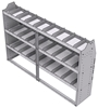 21-7548-3 Profiled back shelf unit 72"Wide x 15.5"Deep x 48"High with 3 shelves
