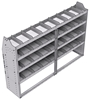 21-7548-4 Profiled back shelf unit 72"Wide x 15.5"Deep x 48"High with 4 shelves