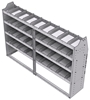 21-7548-4 Profiled back shelf unit 72"Wide x 15.5"Deep x 48"High with 4 shelves