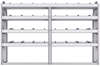 21-7548-4 Profiled back shelf unit 72"Wide x 15.5"Deep x 48"High with 4 shelves