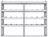 21-7558-4 Profiled back shelf unit 72"Wide x 15.5"Deep x 58"High with 4 shelves