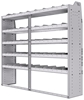 21-7563-5 Profiled back shelf unit 72"Wide x 15.5"Deep x 63"High with 5 shelves