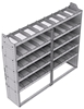 21-7563-5 Profiled back shelf unit 72"Wide x 15.5"Deep x 63"High with 5 shelves