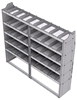 21-7563-5 Profiled back shelf unit 72"Wide x 15.5"Deep x 63"High with 5 shelves