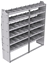 21-7572-6 Profiled back shelf unit 72"Wide x 15.5"Deep x 72"High with 6 shelves