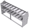 21-7836-2 Profiled back shelf unit 72"Wide x 18.5"Deep x 36"High with 2 shelves