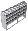 21-7848-4 Profiled back shelf unit 72"Wide x 18.5"Deep x 48"High with 4 shelves