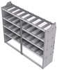 21-7858-4 Profiled back shelf unit 72"Wide x 18.5"Deep x 58"High with 4 shelves