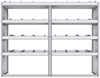 21-7858-4 Profiled back shelf unit 72"Wide x 18.5"Deep x 58"High with 4 shelves