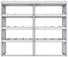 21-7863-4 Profiled back shelf unit 72"Wide x 18.5"Deep x 63"High with 4 shelves