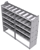 21-7863-5 Profiled back shelf unit 72"Wide x 18.5"Deep x 63"High with 5 shelves