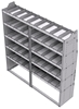21-7872-5 Profiled back shelf unit 72"Wide x 18.5"Deep x 72"High with 5 shelves
