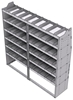 21-7872-6 Profiled back shelf unit 72"Wide x 18.5"Deep x 72"High with 6 shelves