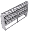 21-8348-3 Profiled back shelf unit 84"Wide x 13.5"Deep x 48"High with 3 shelves