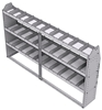 21-8348-3 Profiled back shelf unit 84"Wide x 13.5"Deep x 48"High with 3 shelves