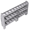 21-8348-3 Profiled back shelf unit 84"Wide x 13.5"Deep x 48"High with 3 shelves