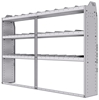 21-8358-3 Profiled back shelf unit 84"Wide x 13.5"Deep x 58"High with 3 shelves