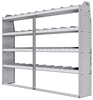 21-8363-4 Profiled back shelf unit 84"Wide x 13.5"Deep x 63"High with 4 shelves